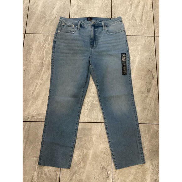 J. Crew Essential Straight Jeans Stretch High Rise Light Wash 32 - Picture 2 of 6